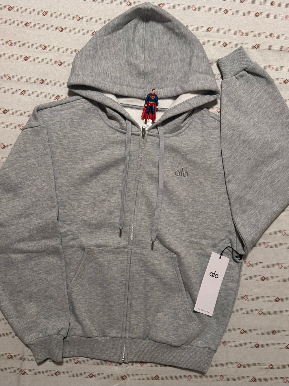 Alo Women’s Gray Zip-Up Hoodie Sweater
